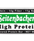 Seitenbacher Chocolate Covered Protein Bar 16G Of Protein 14G Of Fiber Hazelnuts 2.1 Ounce (Pack Of 12)