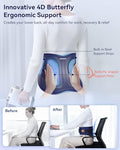 Conlwin 68" Cordless Heating Pad For Back Pain Relief With 5 Heat & 6 Vibration Lower Back Massager With 4D Butterfly Support Portable Heating Pad For Women Men Mom Dad