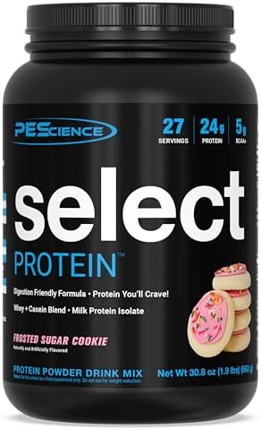 Pescience Lean Mass Stack â€“ Select Low Carb Whey + Casein Protein Powder & Trucreatine+ Creapure Creatine Monohydrate â€“ Muscle Growth Recovery & Strengthâ€“ Sugar Cookie 27 Servings + 30 Serving