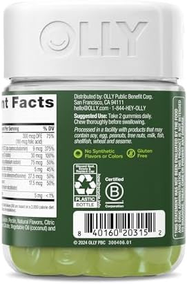 Olly Men'S Multi Vitamins A C D E B Zinc Limited Edition Festive Poached Cider 50Ct