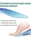 Welnove 3 Layers Adjustable Height Increase Insoles - Welnove 3/4 Length Heel Lifts Inserts For Women Men - Shoe Insoles For Leg Length Discrepancy Heel Pain Spurs Achilles Tendinitis (Size L 0.6-1 Inch)