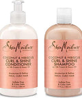 Shea Moisture Shampoo And Conditioner Set Coconut & Hibiscus Curl & Shine Curly Hair Products With Coconut Oil Vitamin E & Neem Oil Provides Frizz Control 13 Fl Oz Ea