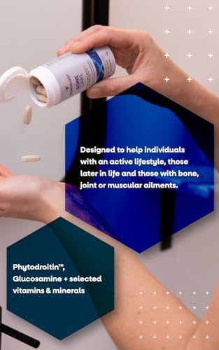 VEGETOLOGY Bone Care Bone Health Supplements Phytodroitin Glucosamine Vitamin D3 K2 and Calcium Supplement Cartilage Muscle and Joint Support Supplement Vegan Bone Strength (60 Count)