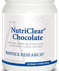 Biotics Research NutriClear Chocolate Chocolate Powder. Nutritional Support for Detoxification and Metabolic Clearing. Healthy Body Composition. 17 g Organic Pea Protein Per Serving 24 Oz