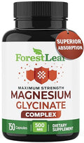 Forestleaf Magnesium Glycinate 500Mg Complex - Magnesium Supplement Capsules For Sleep And Calmness - Non-Gmo 3Rd Party Tested - 150 Pills For Women & Men By Forestleaf