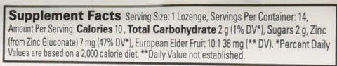 Quantum Zinc Elderberry Raspberry Lozenge 1.2 Ounce 12 per case.
