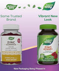 Nature'S Way Zinc Gummies, Daily Immune Support Gummies, 100% Daily Value Zinc Per Gummy, Mixed Berry Flavored, 120 Gummies (Packaging May Vary)
