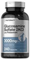 Horbaach Glucosamine Sulfate 2Kci With Potassium 240 Capsules 3000Mg