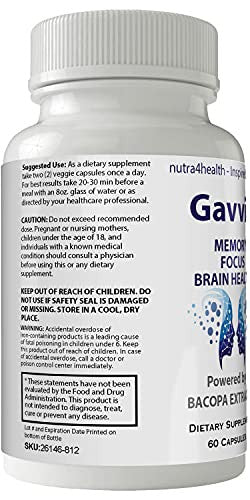 Nutra4Health Gavvia Focus Memory Brain Iq Health Pro Mind Complex Mind 60 Capsules