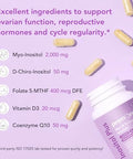 Premom Inositol Plus 2000Mg Myoinositol & 50Mg Dchiro Inositol Coq10 Folate & Vitamin D340:1 Ratio Supports Hormonal Balance Ovarian & Reproductive Health 30 Day Supply
