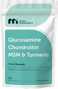 Micro Ingredients Glucosamine Chondroitin Msm And Turmeric Supplement 300 Bisected Tablets 1500 Mg Glucosamine Per Serving 7-In-1 With Boswellia Hyaluronic Acid & Collagen Complex