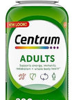 Centrum Adult Multivitamin/Multimineral Supplement With Antioxidants, Zinc, Vitamin D3 And B Vitamins, Gluten Free, Non-Gmo Ingredients - 200 Count