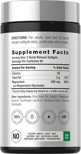 Horbaach Magnesium Glycinate 120 Softgels 250Mg