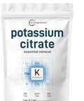 Micro Ingredients Us Origin Potassium Citrate Powder 1 Kg (35 Ounce) Essential Hydration Electrolyte Supplement Vegan Friendly