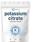Micro Ingredients Us Origin Potassium Citrate Powder 1 Kg (35 Ounce) Essential Hydration Electrolyte Supplement Vegan Friendly