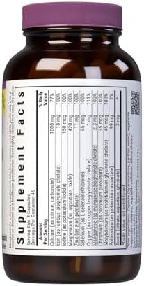 Bluebonnet Nutrition Multiminerals & Boron With Iron Full Spectrum Bone Health Nongmo Kosher Gluten Soy Dairy 180 Vegetable Capsules 45 Servings