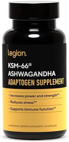 Legion Ksm66 Ashwagandha Root Extract Ashwagandha Root Powder Supplement To Improve Your Mood Sleep & Athletic Performance Extra Strength Ashwagandha Root Extract (60 Servings)