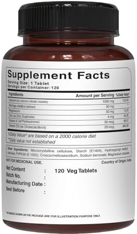 Pure Nutrition Vitamin D3 K2 + Ultra Calcium PlantBased D3 From Lichen 120 Tablets Each