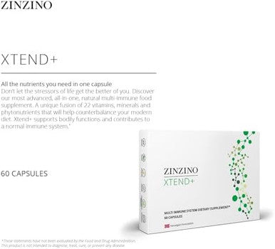 Xtend Plus Multi Immune Food Supplement With Essential Vitamins, Mineral & Vitamin C For Immune Support No Synthetic Increased Energy & Focus Perfect For Men & Women (60 Capsules)