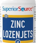 Superior Source Zinc Lozenjets, Zinc (5 Mg), Vitamin C (15 Mg), Quick Dissolve Microlingual Tablets, 60 Ct, Supports Immune, Skin And Antioxidant Health. Non-Gmo
