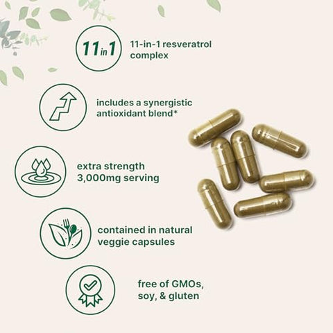 Micro Ingredients Resveratrol Nad Complex 3000Mg For Women & Men 240 Veggie Capsules Nmn Supplement Alternative 11-In-1 Blend With Nad Quercetin Moringa Berberine Grape Seed & Oregano