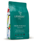 Lifeboost Coffee Ground Medium Roast Coffee Low Acid Single Origin USDA Organic Coffee Non GMO Ground Coffee Third Party Tested For Mycotoxins Pesticides 12 Ounces