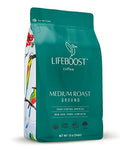 Lifeboost Coffee Ground Medium Roast Coffee Low Acid Single Origin USDA Organic Coffee Non GMO Ground Coffee Third Party Tested For Mycotoxins Pesticides 12 Ounces