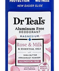 Dr. Teal'S Rose & Milk Deodorant Set (2 Pack 2.65Oz Ea) Rose & Milk Formula Aluminum With Magnesium Essential Oils Shea Butter & Arrowroot Powder Absorb Moisture Keep Skin Healthy