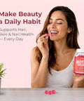 LifeCentric Health Biotin Gummies for Adults Max Strength Biotin 10000mcg Chewable Biotin Supplement for Women and Men 100 Count Vegan Hair Gummies for Hair Skin and Nails