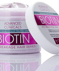 Advanced Clinicals Biotin Hair Repair Mask + Keratin Strengthening + Smoothing Hair Mask Bundle