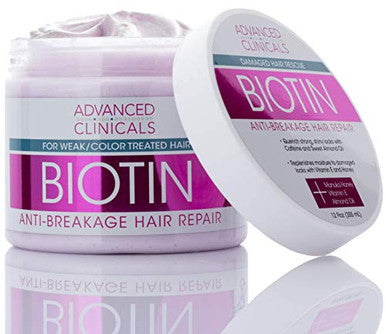 Advanced Clinicals Biotin Hair Repair Mask + Keratin Strengthening + Smoothing Hair Mask Bundle