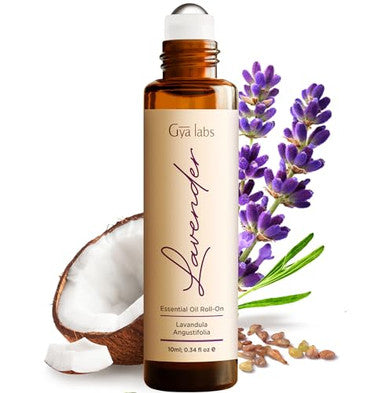 Gya Labs Vanilla Essential Oil Roll On & Lavender Essential Oil Roll On Set - Therapeutic Grade Essential Oils Set - 2X10Ml - Gya Labs