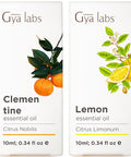 Gya Labs Clementine & Lemon Essential Oil Set - Aromatherapy Grade Essential Oils Set - 2X0.34 Fl Oz - Gya Labs