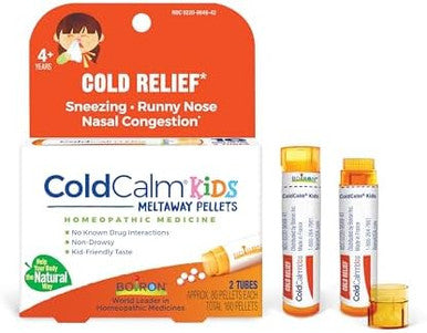 Boiron Coldcalm Kids Pellets For Relief Of Common Cold Symptoms Such As Sneezing Runny Nose Sore Throat And Nasal Congestion 2 Count (160 Pellets)