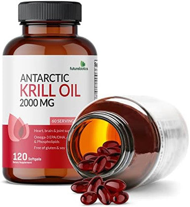 Futurebiotics Antarctic Krill Oil 2000Mg With Astaxanthin Omega3S Epa Dha And Phospholipids 100% Pure Premium Krill Oil Heavy Metal Tested Non Gmo 120 Softgels