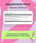 Lemme Debloat 3 In 1 Prebiotic Probiotic & Digestive Enzyme Capsules For Bloating 60 Count
