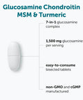Micro Ingredients Glucosamine Chondroitin Msm And Turmeric Supplement 300 Bisected Tablets 1500 Mg Glucosamine Per Serving 7-In-1 With Boswellia Hyaluronic Acid & Collagen Complex