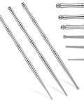 Matwsec Acupuncture Pen Acupressure Pen Facial Reflexology Tools For Muscle Tension And Pain Relief Stainless Steel Double Headed Face Stick Fascia Tool Deep Tissue Massage Tool 3 Pcs