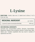 Nature's Bounty L-Lysine 1000 Mg 60 Tablets