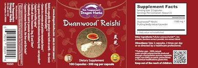 Dragon Herbs Duanwood Reishi Capsules 100 Capsules 500 Mg Each