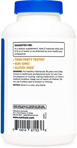 Nutricost Vitamin C With Zinc Capsules 120 Servings (2 Pack) 1000Mg Vitamin C 45Mg Zinc Nongmo Gluten Vitamin C Supplement