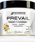 Cutler Nutrition Prevail Pre Workout Powder With Nootropics: Preworkout Drink For Men And Women Cutting Edge Energy And Focus Supplement With L Citrulline Alpha Gpc L Tyrosine Sour Rainbow Candy 40 Scoops