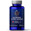 Goldopus Marine Collagen Peptides Capsules With Hyaluronic Acid Coenzyme Q10 Vitamin C - Preserve Beauty And Youth - Promote Firm Skin Strong Nails&Hair Healthy Joints 90 Capsules 1 Month Supply
