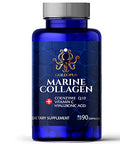 Goldopus Marine Collagen Peptides Capsules With Hyaluronic Acid Coenzyme Q10 Vitamin C - Preserve Beauty And Youth - Promote Firm Skin Strong Nails&Hair Healthy Joints 90 Capsules 1 Month Supply