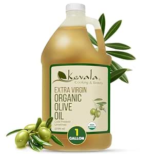 Bragg Organic Extra Virgin Olive Oil ÃƒÂ¢Ã¢â€šÂ¬Ã¢â‚¬Å“ Made with Greek Koroneiki Olives ÃƒÂ¢Ã¢â€šÂ¬Ã¢â‚¬Å“ Cold Pressed EVOO for Marinades & Vinaigrettes ÃƒÂ¢Ã¢â€šÂ¬Ã¢â‚¬Å“ USDA Certified, Non-GMO, Kosher (128 fluid Ounce) | Cold-Pressed Sourced from Organic Greek Koroneiki Olives - Non-GMO & Kosher