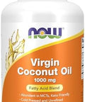 NOW Foods Supplements, Virgin Coconut Oil 1000 mg, Cold Pressed and Unrefined, 120 Softgels