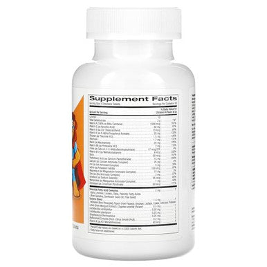 California Gold Nutrition Chewable Multivitamins With Probiotics & Enzymes For Children Assorted Fruit 120 Vegetarian Tablets