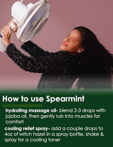 Spearmint 4 fl oz (118 ml) Glass Bottle w/Cap 100% Pure Essential Oil GreenHealth
