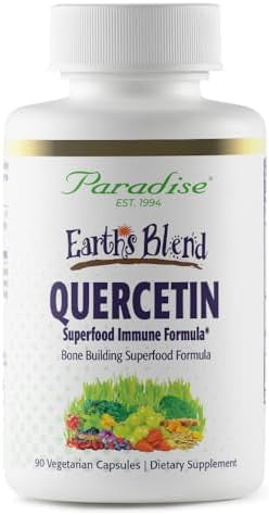 Paradise Herbs Earth'S Blend Quercetin For Immunity Antioxidant Activity Probiotics Adaptogens Vegan Non Gmo Gluten 90 Vegetarian Capsules