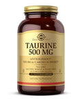 Solgar Taurine 500 Mg 250 Vegetable Capsules - Antioxidant - Brain Health - Amino Acid - Vegan Gluten Free Dairy Free Kosher 250 Servings